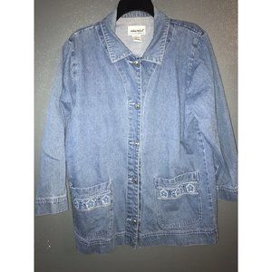 Anthony Richards Designer Button Front Denim Jack… - image 1